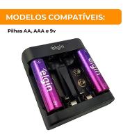 Carregador Inteligente De Pilhas Aa/aaa E Bateria 9v Elgin - 7