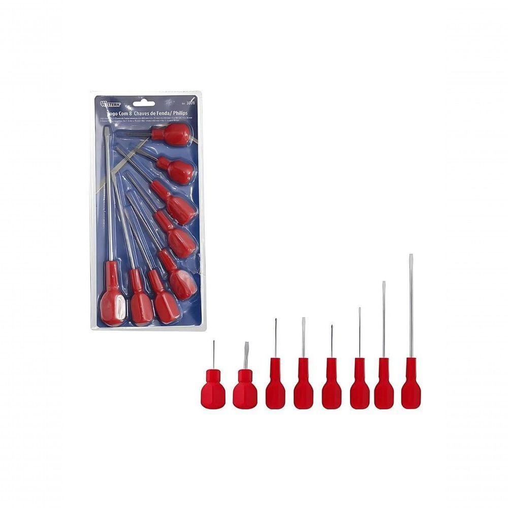 Jogo De Chaves De Fenda Western Com 8 Pecas - 2