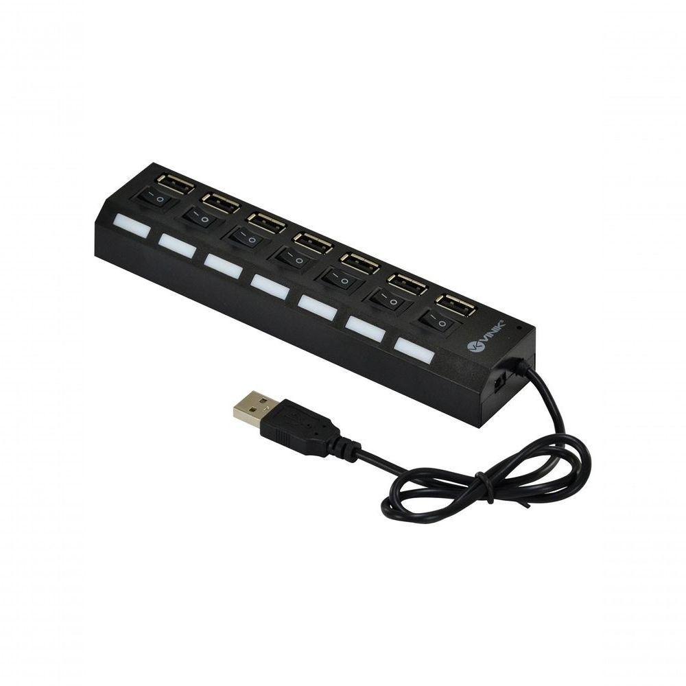 Hub Usb 2.0 7 Portas Com Cabo E Led Indicador - Huv-40 - 4