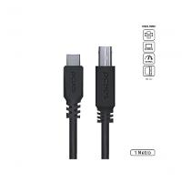 Cabo Para Impressora Usb Tipo C Para Usb B 2.0 1 Metro Preto - Pucbp-1 - 1