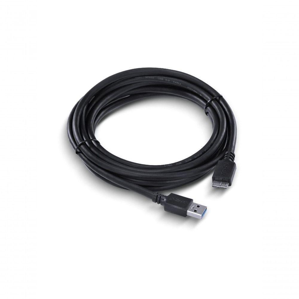 Cabo Para Hd Externo Usb A 3.0 Macho Para Micro Usb B 3.0 (10 Pinos) Macho 28awg Puro Cobre 3 Metros - Puamcm3-3 - 5