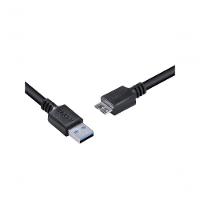 Cabo Para Hd Externo Usb A 3.0 Macho Para Micro Usb B 3.0 (10 Pinos) Macho 28awg Puro Cobre 3 Metros - Puamcm3-3 - 3