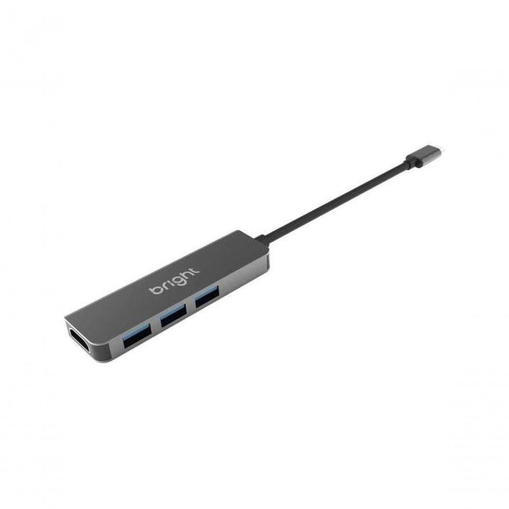 Hub Usb Bright Hdmi 4k Com 3 Portas - 2