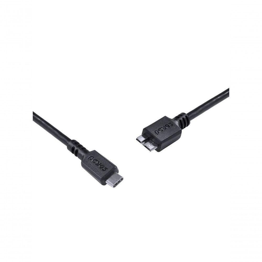 Cabo Para Hd Externo Usb Tipo C Para Micro Usb B 3.0 1 Metro Preto - P3ucmbp-1 - 4