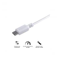 Cabo Para Celular Smartphone Usb A 2.0 Para Usb Tipo C 50 Cm Branco - Puacb-05 - 2