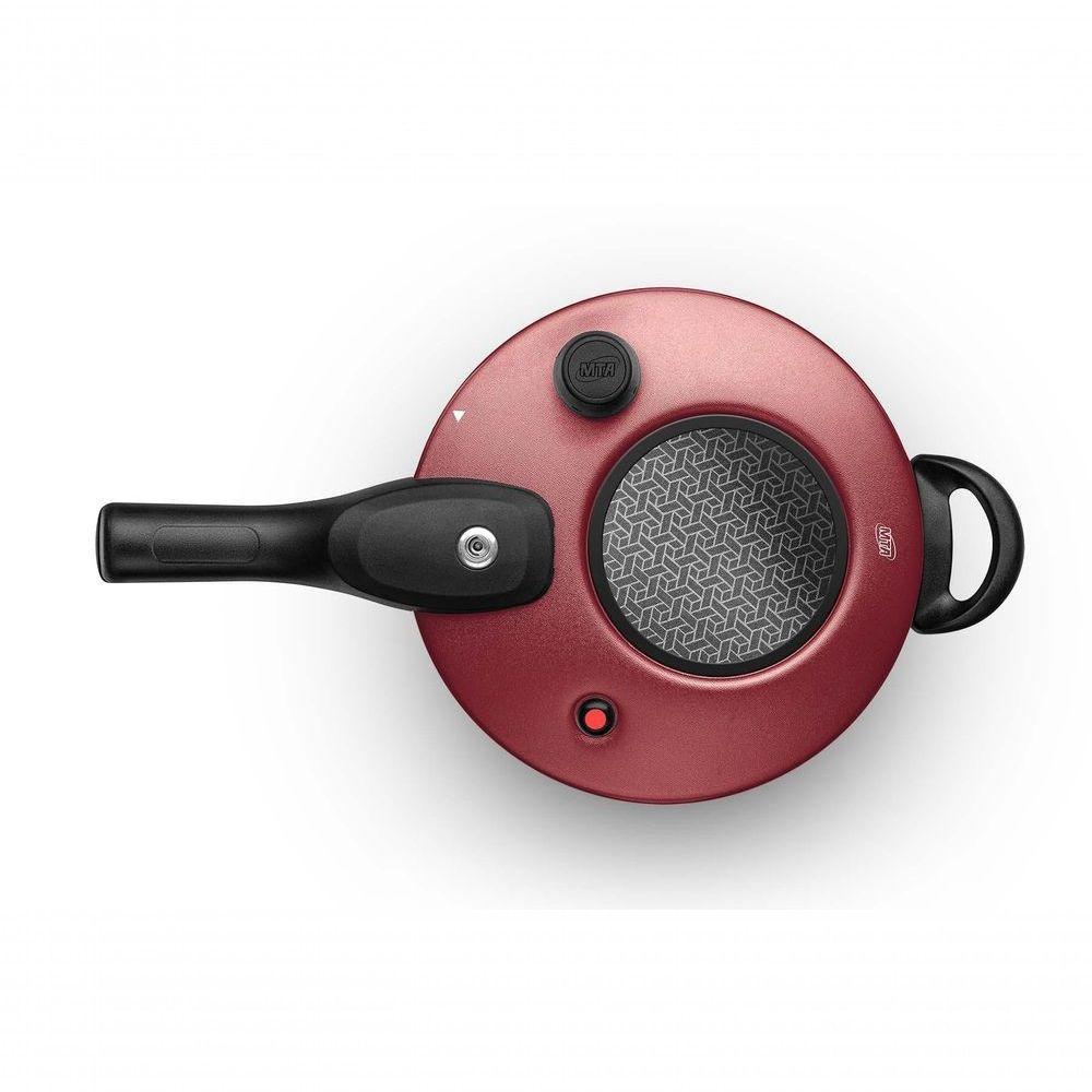Panela De Pressão Antiaderente Com Visor 4.5 L Mta Cereja - 4