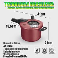 Panela De Pressão Antiaderente Com Visor 4.5 L Mta Cereja - 7
