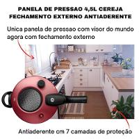 Panela De Pressão Antiaderente Com Visor 4.5 L Mta Cereja - 8