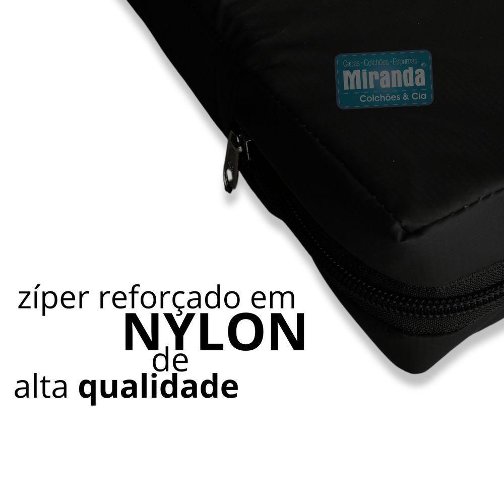 Capa Colchão Solteiro Impermeável Hospitalar Com Zíper - Preta 78x188x12cm - 5