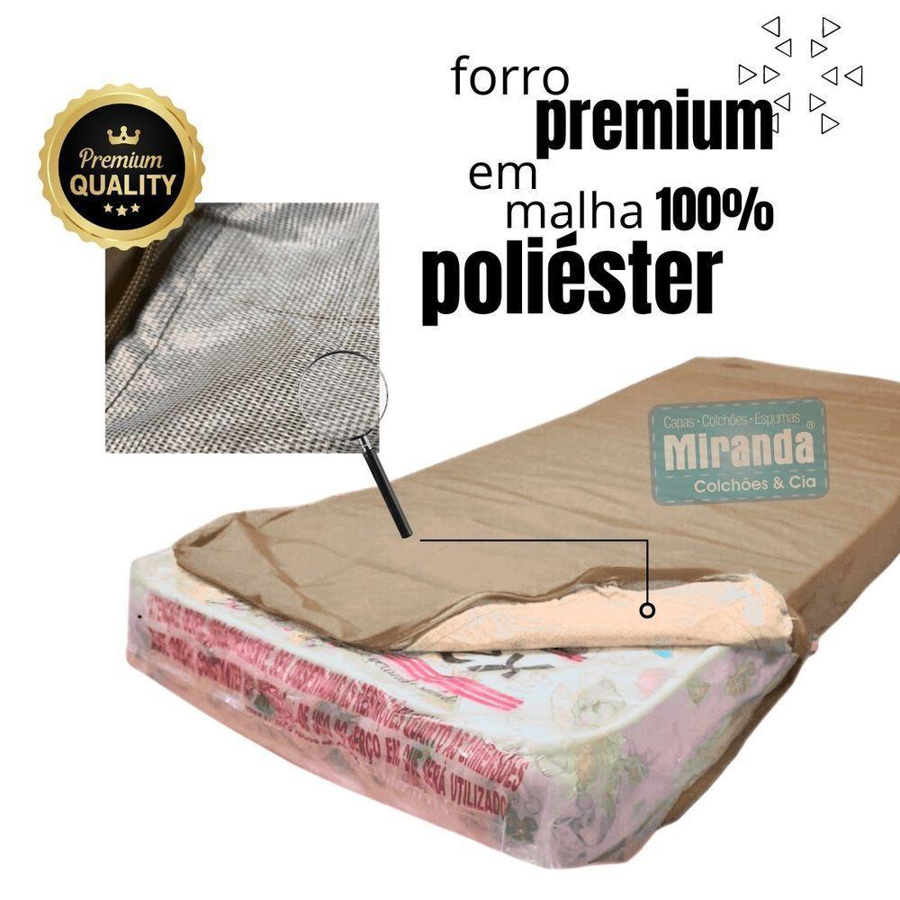 Capa Colchão Solteiro Impermeável Hospitalar Com Zíper - Bege 88x188x18cm - 6