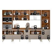 Cozinha Modulada Proença 6 Peças Com Cristaleira E Torre Quente 2 Fornos Nogueira Touch/nude Prime Tx - Demartêz Nogueira Touch/nude Prime Tx - 6