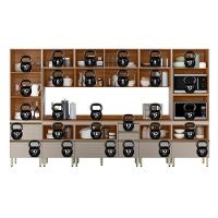 Cozinha Modulada Proença 8 Peças Com Cristaleira Nogueira Touch/nude Prime Tx - Demartêz Nogueira Touch/nude Prime Tx - 6
