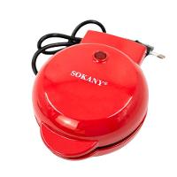 Mini Maquina Forma Elétrica Retro De Fazer Waffles Donuts Rosquinhas Vermelho - 1