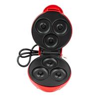 Mini Maquina Forma Elétrica Retro De Fazer Waffles Donuts Rosquinhas Vermelho - 5