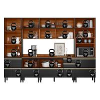 Cozinha Modulada Proença 6 Peças Com Paneleiro 1 Forno E Aéreo 120cm Nogueira Touch/carbono Prime Tx - Demartêz Nogueira Touch/carbono Prime Tx - 6