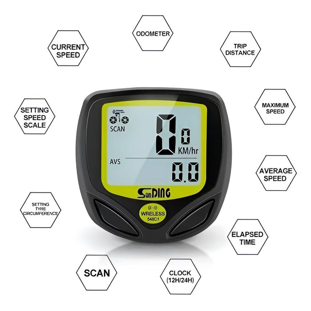 Velocímetro Digital Wireless A Prova D'água Bicicleta Esporte - 5