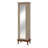 Sapateira Antique 1 Porta Com Espelho E Pés Luix Xv - Amêndoa Laca Com Tampo E Base Imbuia Glazer - 2