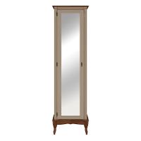 Sapateira Antique 1 Porta Com Espelho E Pés Luix Xv - Amêndoa Laca Com Tampo E Base Imbuia Glazer