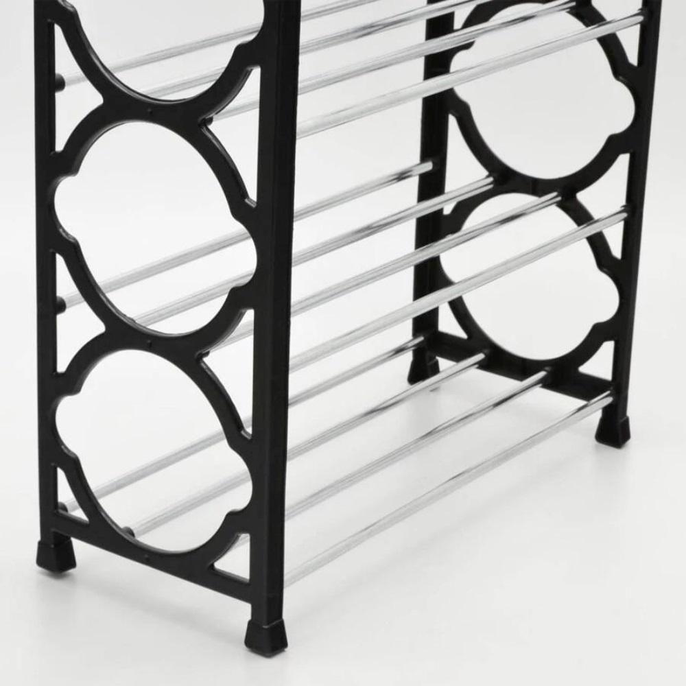 Prateleira Sapateira Vertical Multiuso Organizador Grande 10 Pares Closet Sala Lavanderia Pretonde Estante 5 Prateleiras - 3