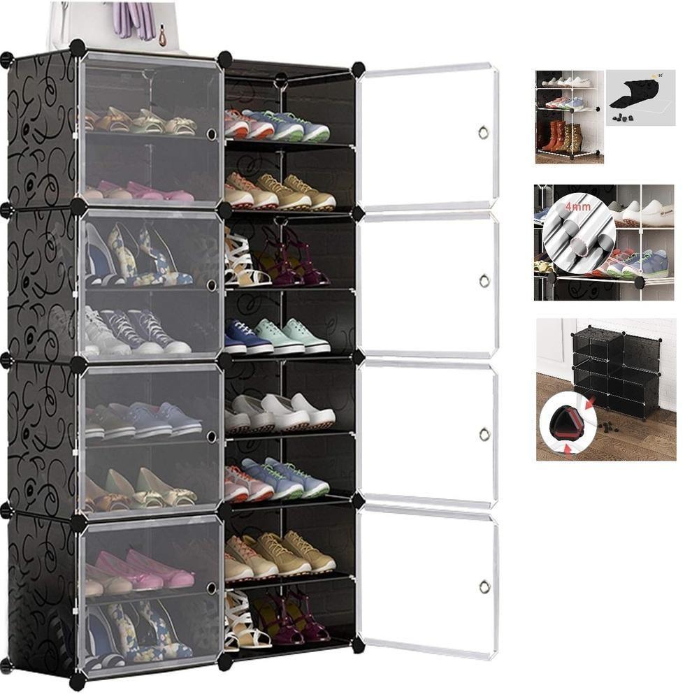 Sapateira Dupla Gigante Armario Modular Ajustavel Organizador 16 Prateleiras Porta Sapatos Brinquedos Roupas Grande 32 P - 2