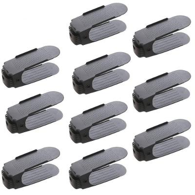Kit 10 Organizador De Sapato Porta Tenis Salto Sapateira Regulagem De Altura Rack Organizador De Calçados 20 Pares Armar