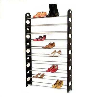 Sapateira 30 Pares 10 Prateleiras Estante Armazenamento Empilhável Suporte Para 60 Tenis Sapatos Organizador Modular