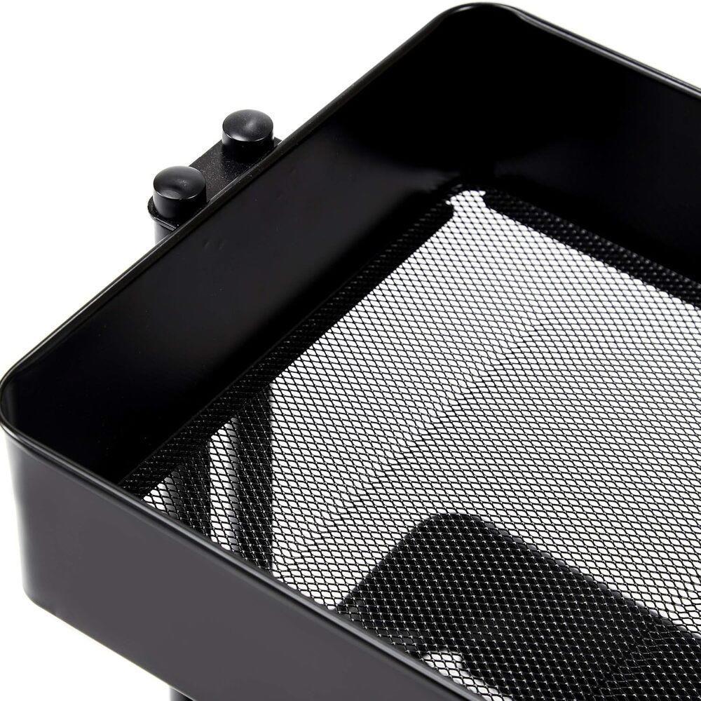 Carrinho Multiuso Organizadora 3 Prateleiras Em Aço Preta Quarto Sala Brinquedos Salao Manicure Varanda - 7