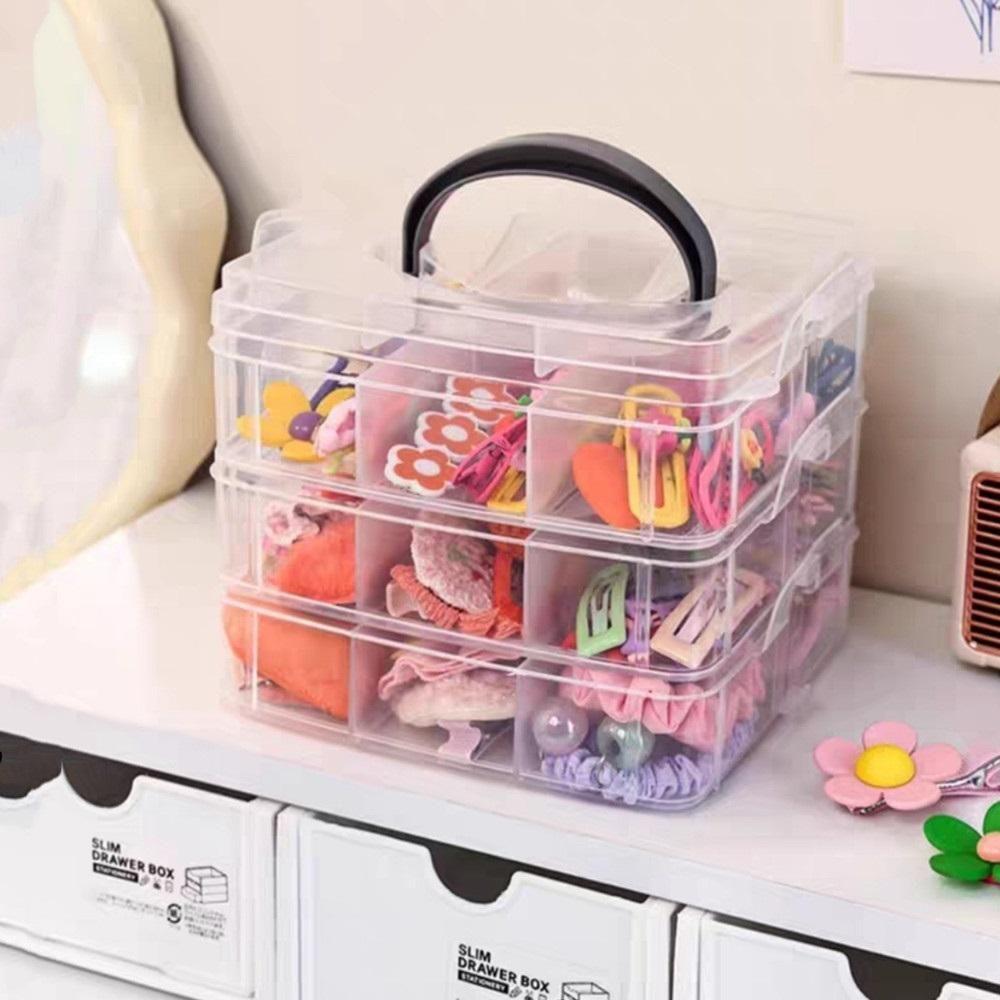 Maleta Multiuso 18 Divisorias Removivel Organizador Box Para Medicamentos Ferramentas Costura Pesca Lacinhos Infantil - 5