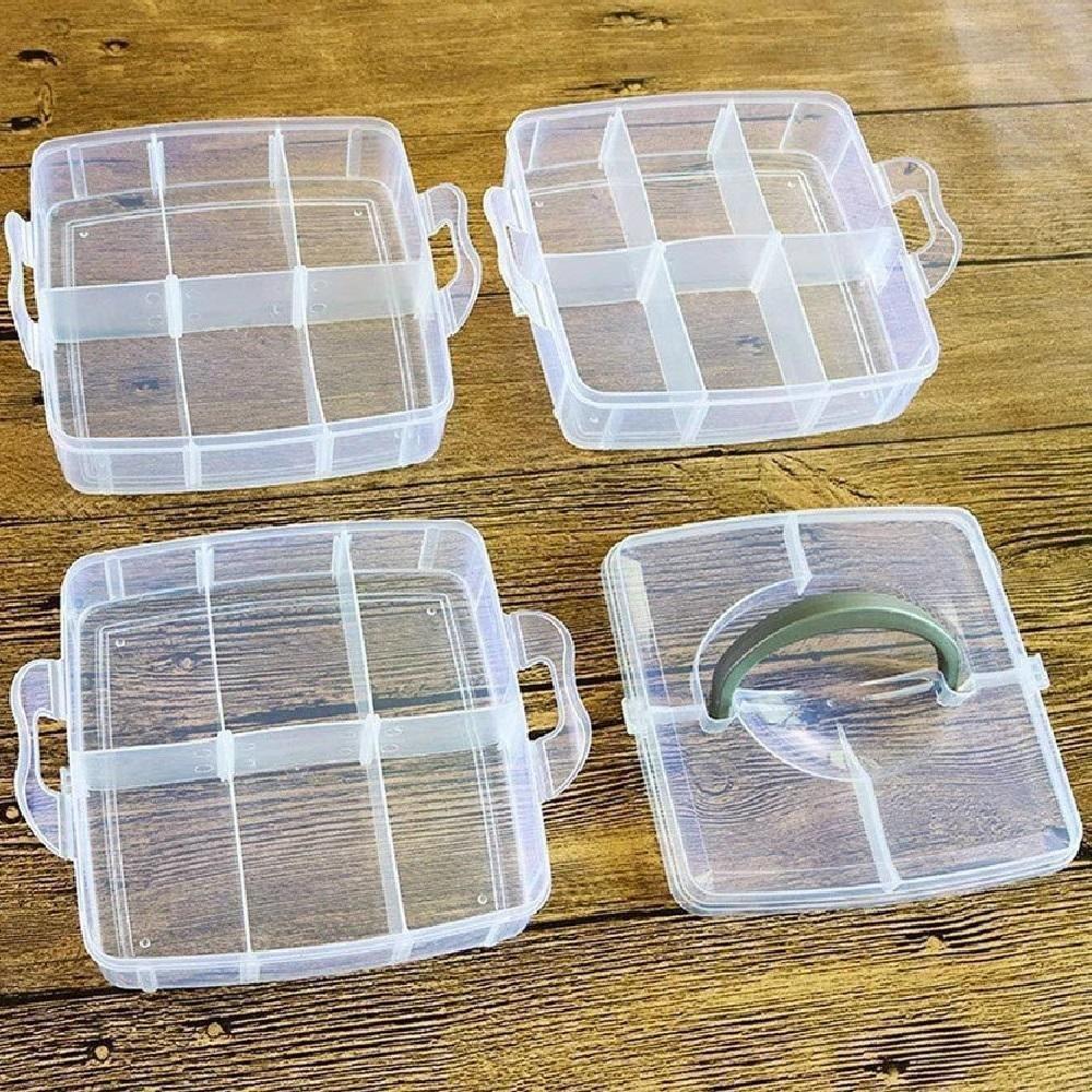 Maleta Multiuso 18 Divisorias Removivel Organizador Box Para Medicamentos Ferramentas Costura Pesca Lacinhos Infantil - 6