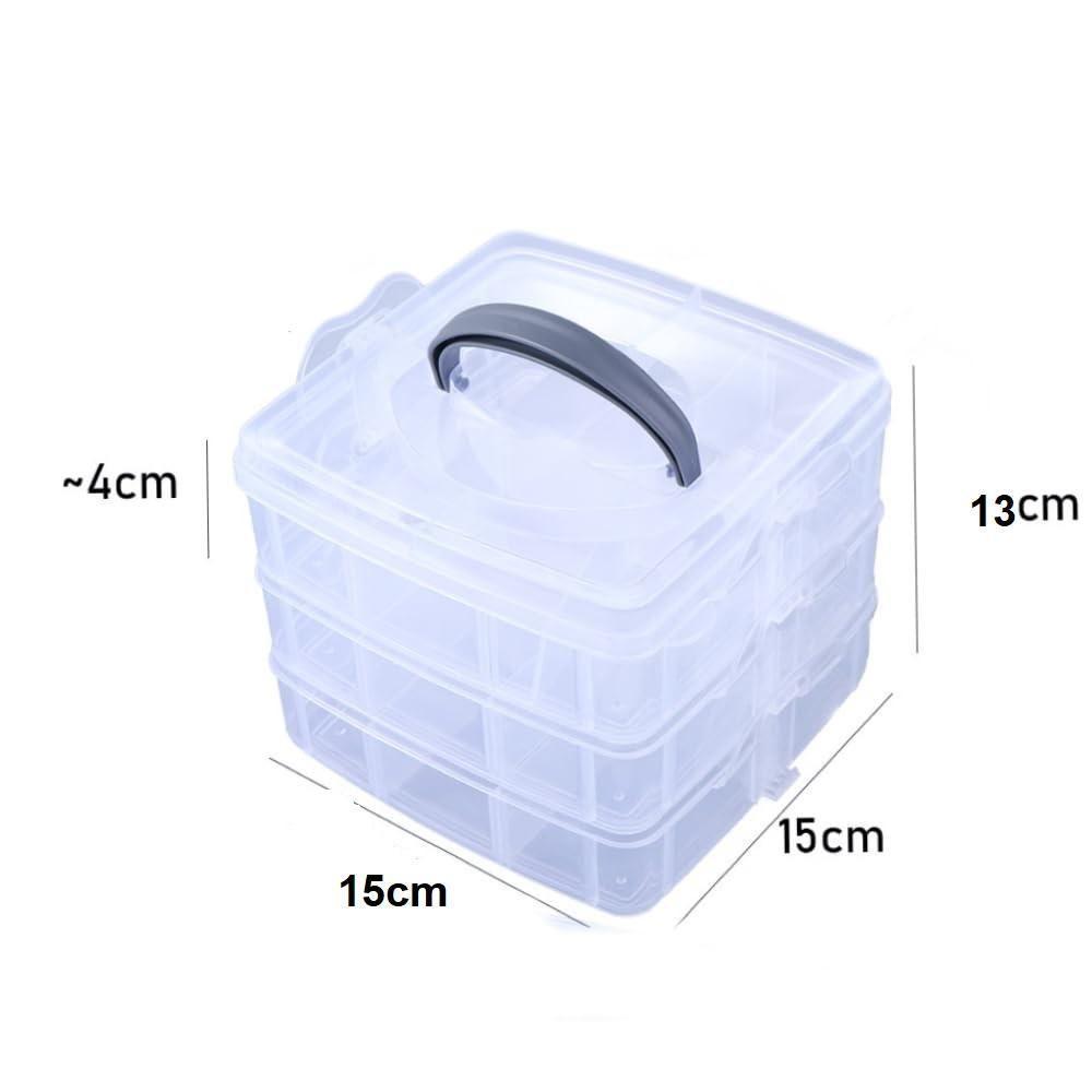 Maleta Multiuso 18 Divisorias Removivel Organizador Box Para Medicamentos Ferramentas Costura Pesca Lacinhos Infantil - 8