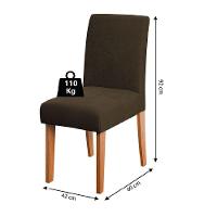 Conjunto De Mesa Sala De Jantar Tampo Com Vidro 1,80m Grécia 6 Cadeiras Trieste Dobuê Madeirado/chocolate