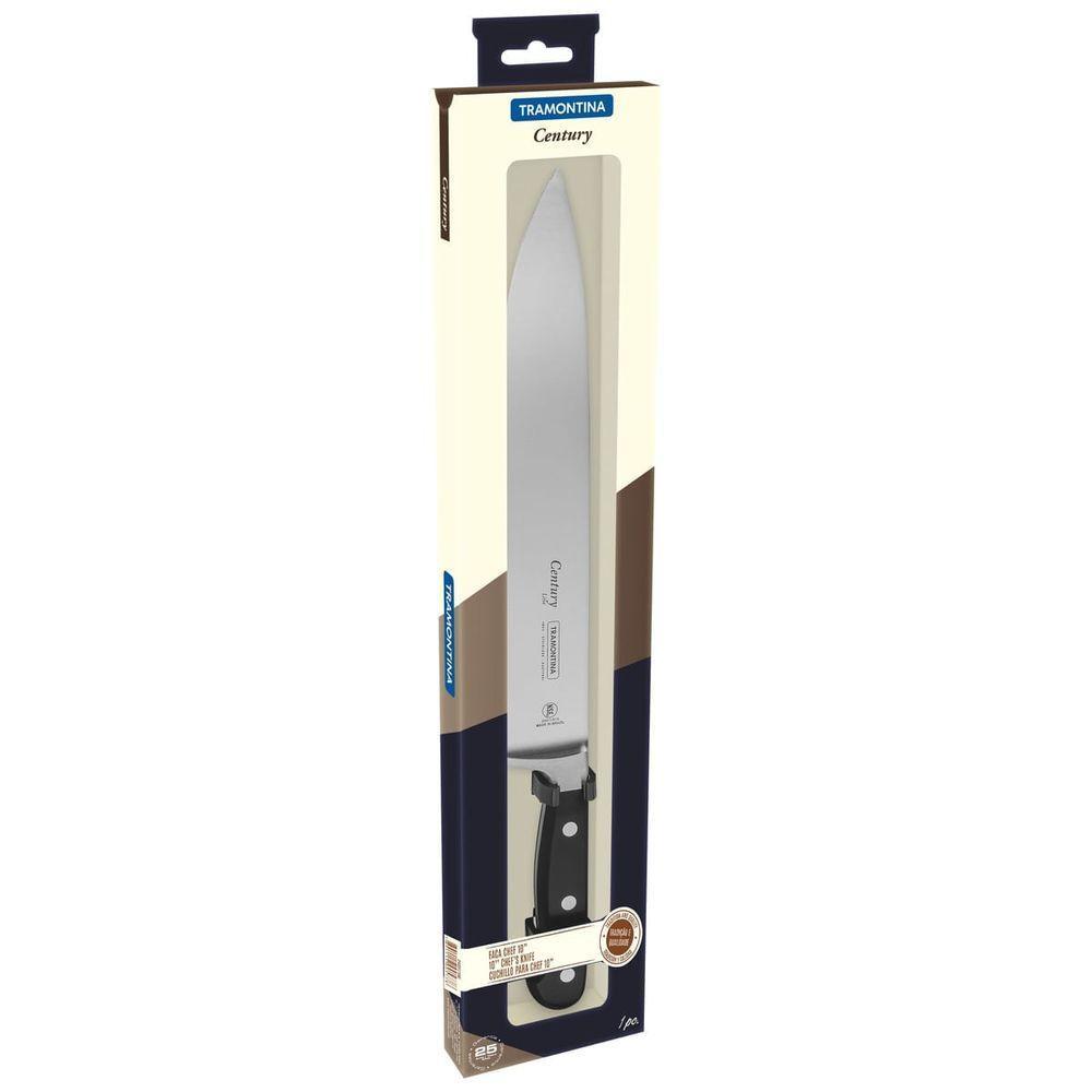 Faca Chef Tramontina Century Com Lâmina Em Aço Inox E Cabo De Policarbonato E Fibra De Vidro 10 24011110 - 2