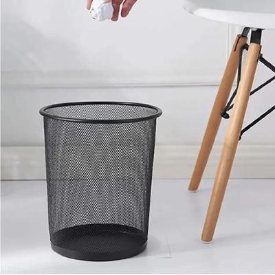 Cesto Lixeira Aramada De Metal 10l Telado Vazado Escritorio Sala Consultorio Decorativo Preto