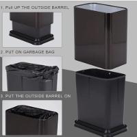 Lixeira Inox Preta 15 Litros Escritorio Cesto Lixo Black Sem Tampa Com Aro Banheiro Cozinha Aberta Luxo - 3