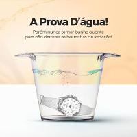 Relogio Feminino Aço Prova Dagua Prata + Oculos Sol + Caixa Qualidade Premium Strass Casual Original - 3
