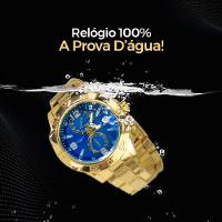 Relogio Aço Prova Dagua Masculino + Caixa + Cordão Crucifixo Qualidade Premium Religião Original - 5