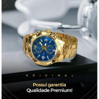Relogio Aço Prova Dagua Masculino + Caixa + Cordão Crucifixo Qualidade Premium Religião Original - 7