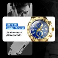 Relogio Aço Prova Dagua Masculino + Caixa + Cordão Crucifixo Qualidade Premium Religião Original - 8