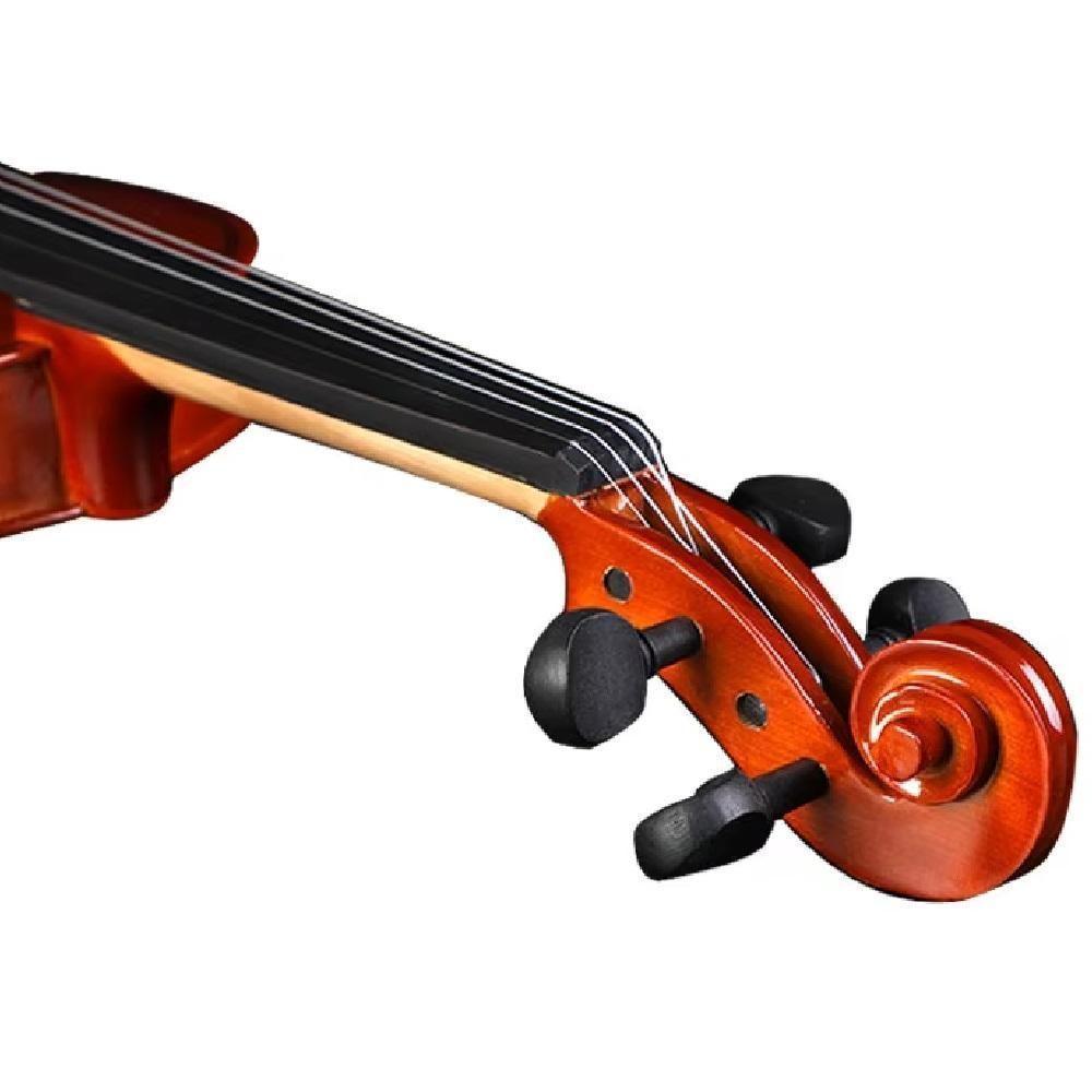 Kit Violino Acustico 4/4 Completo Maleta Luxo Arco Madeira Com Breu Cavalete Violinista Iniciante Estojo Mochila - 8
