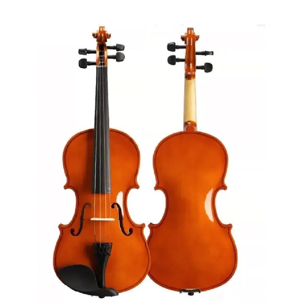 Kit Violino Acustico 4/4 Completo Maleta Luxo Arco Madeira Com Breu Cavalete Violinista Iniciante Estojo Mochila - 9