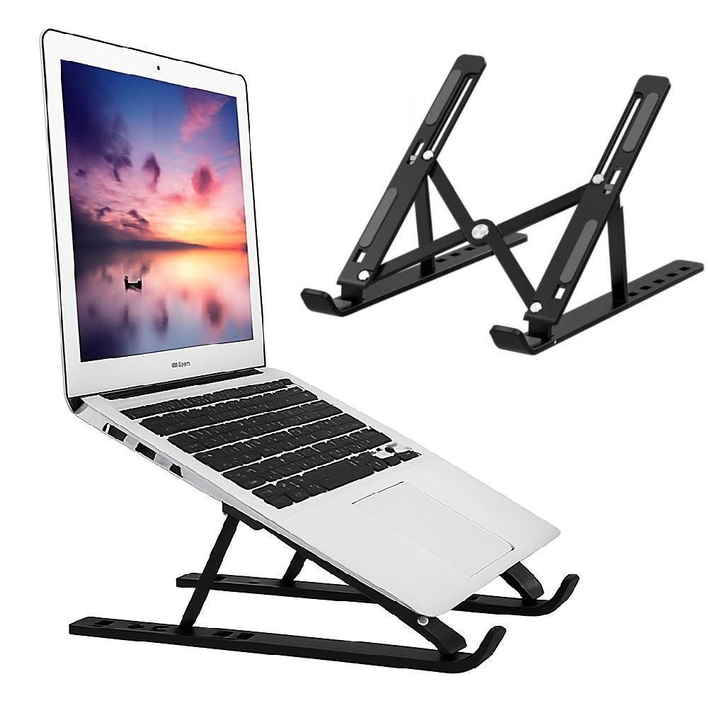 Suporte Articulado Para Notebook Tablet Ergonomico Base Ajustavel Dobravel Antiderrapante Mesa Escritorio Preto - 1