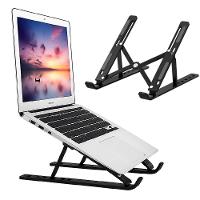 Suporte Articulado Para Notebook Tablet Ergonomico Base Ajustavel Dobravel Antiderrapante Mesa Escritorio Preto - 1