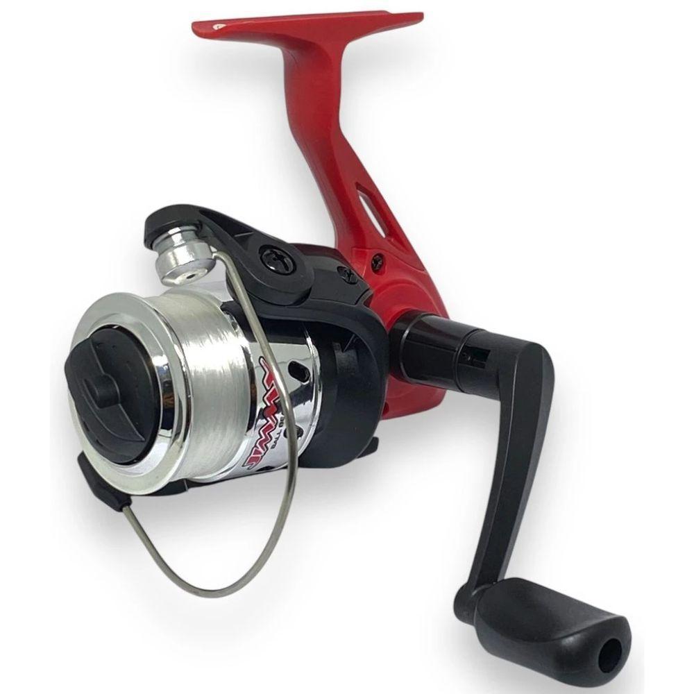 Kit 2 Molinete Marine Sports Jimmy Vermelho Com Linha - 2