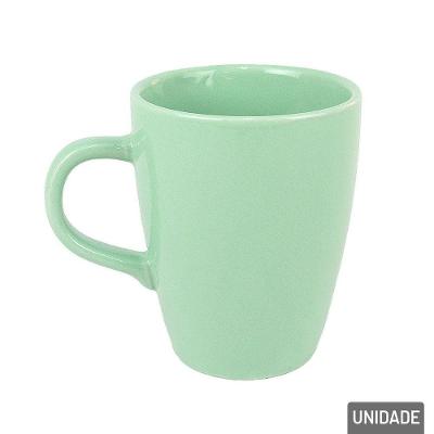 Caneca De Porcelana 230ml Inovare Verde Tiffany - Tudo Em Caixa