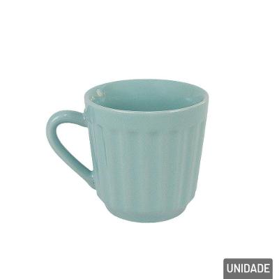 Caneca De Cerâmica 150ml Tiffany Canelada - Tudo Em Caixa