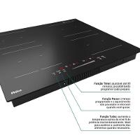 Cooktop De Indução Philco 4 Bocas Função Turbo Preto PCTQ1 220V - 3