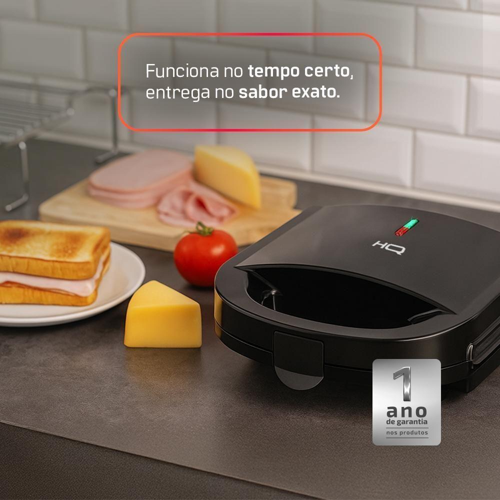 Sanduicheira E Grill HQ 750W Antiaderente Preto HQ-SG004 220V - 9