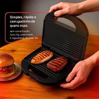 Sanduicheira E Grill HQ 750W Antiaderente Preto HQ-SG004 220V - 6