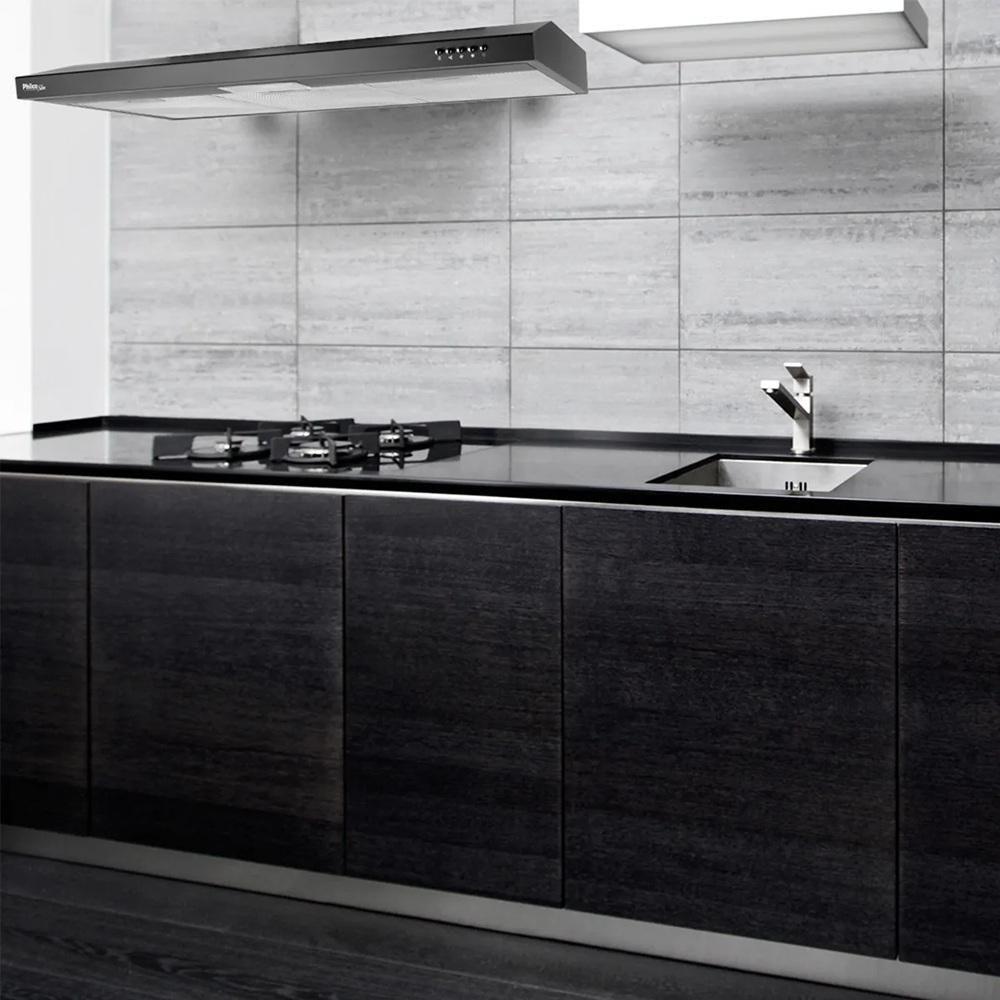 Depurador E Exaustor Philco 90Cm Slim 3 Velocidades Preto PDR90P 220V - 6