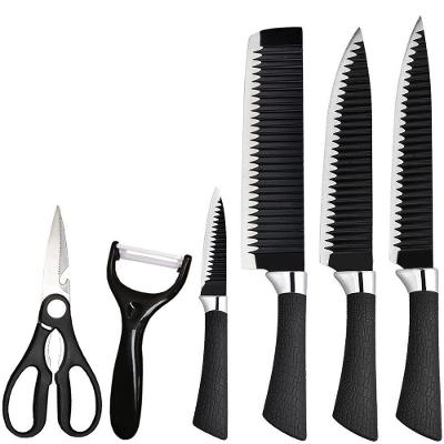 Kit Conjunto De Facas Revestimento Antiaderente 6 Peças Aço Inoxidável